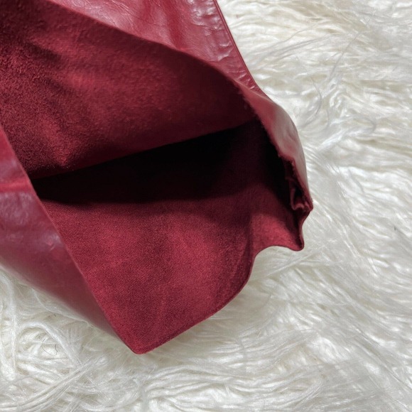 Vintage Parasuco Womens Leather Pants Parasuco Jeans Burgundy - Picture 3 of 8